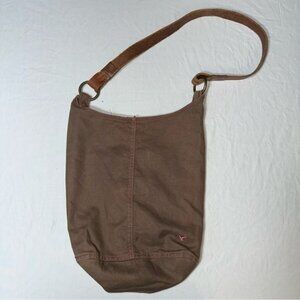 Women's Brown and Pink Vintage Purse With Leather Strap - American Eagle